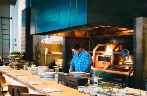 Chef Jason Wilson in the kitchen at Millers Guild